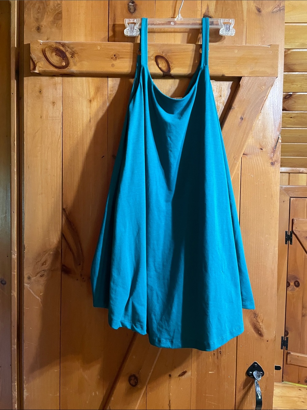 LuLaRoe Teal Flowing Swing Tank - Spaghetti Straps